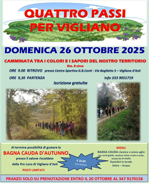 Camminata Bagna Cauda d'Autunno